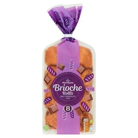 Morrisons Choc Chip Brioche 8 Pack
