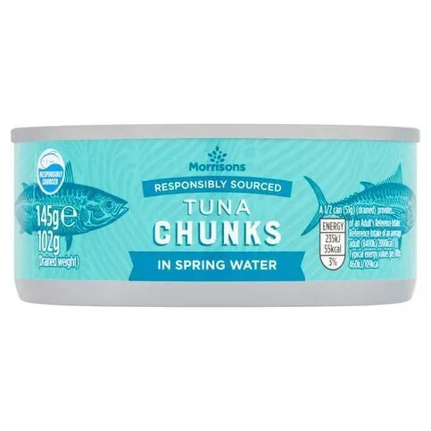 Morrisons Fad Free Tuna Chunks In Spring Water 145g
