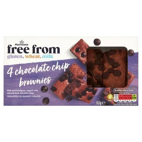 Morrisons Free From Choc Chip Brownie 120g
