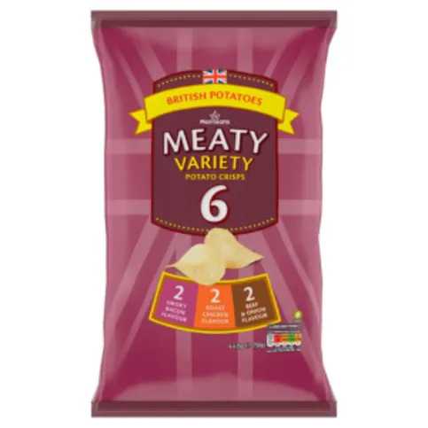 Morrisons Meaty Crisps 6x25g