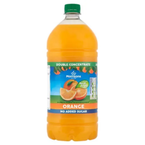Morrisons Orange Squash No Added Sugar Double Concentrate 1.5L