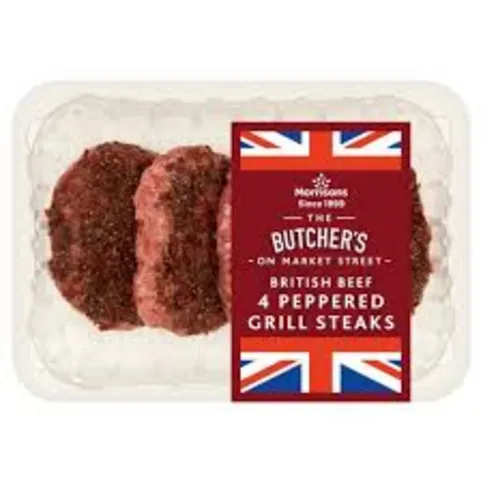 Morrisons Peppered Beef Grill Steaks 454g 454g