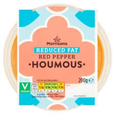 Morrisons Reduced Fat Red Pepper Houmous 200g 200g