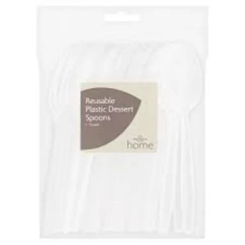 Morrisons Reusable Plastic Dessert Spoon 25pk