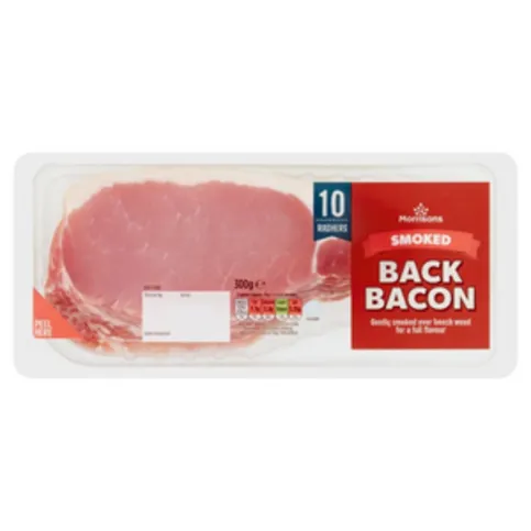 Morrisons Smoked Extra Thick Cut Back Bacon 6 Pack 300g
