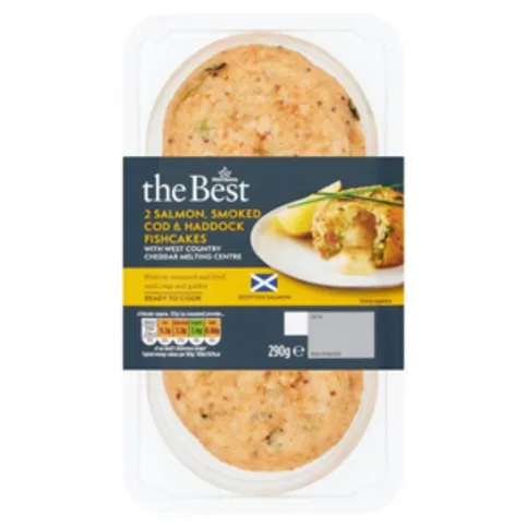 Morrisons The Best Salmon, Smoked Cod & Haddock Fishcakes 290g