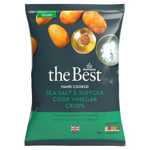 Morrisons The Best Sea Salt & Vinegar Crisps 150g