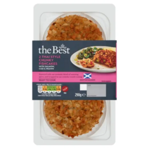 Morrisons The Best Thai Prawn and Salmon Chunky Fishcake 290g