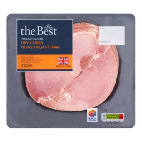 Morrisons The Best Thickly Sliced Dry Cured Honey Roast Ham 120g