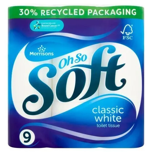 Morrisons Toilet Tissue White 9 Per Pack