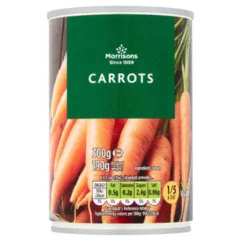 Morrisons Whole Carrots In Water 300g
