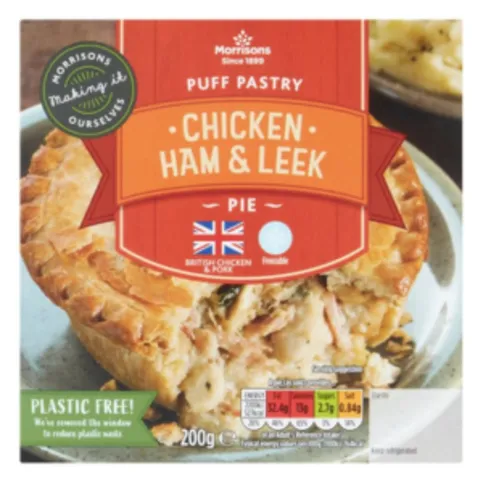 Morrisons Puff Pastry Chicken Ham & Leek Pie 200g