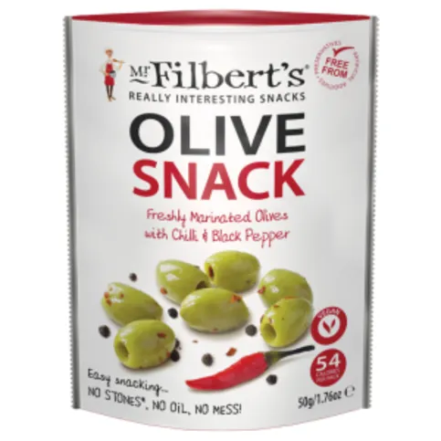 Mr Filbert Olive Snack Chilli & Black Pepper 50g