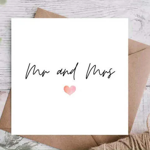 Mr and Mrs card