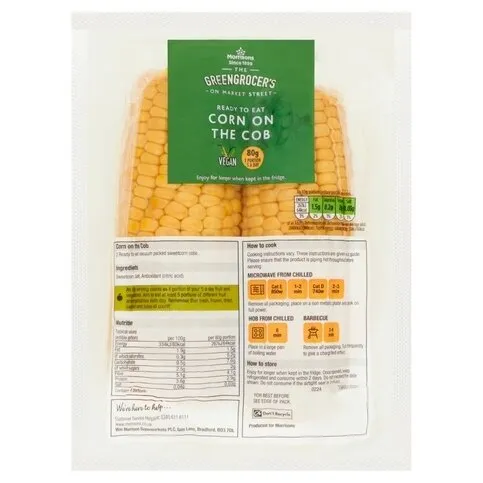 Morrisons Ready to Eat Corn on The Cob 2 Pack