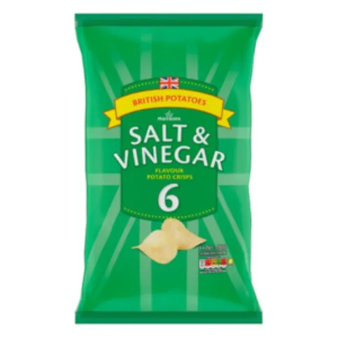Morrisons Salt & Vinegar Crisps 6 Pack