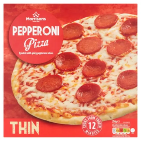 Morrisons Thin Pepperoni Pizza 314g