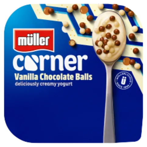 CHILLED: MULLER CORNER CRUNCH VANILLA CHOCOBALL 124G