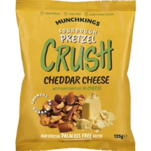 Munchkings Pretzel Crush Cheddar Cheese 125g