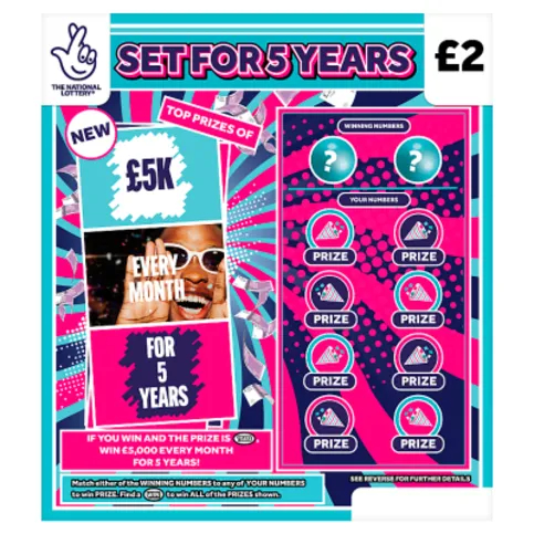National Lottery £2 £300,000 Set For 5 Years Scratchcard Game