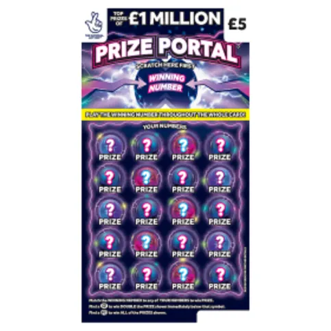 National Lottery £5 £1,000,000 Prize Portal Scratchcard Game