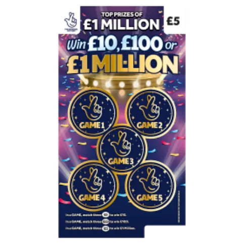 National Lottery £5 Millionaire Maker Scratchcard Game (No. 8)