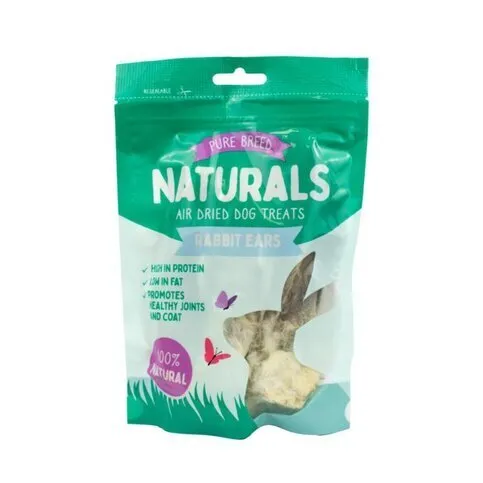 Naturals Dog Treats Rabbit Ear With Hair 50g
