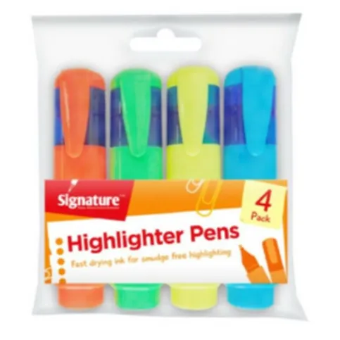 Neon Highlighter Marker Pens 4 Pack