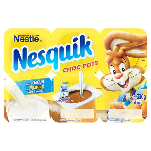 Nesquik Choc Pots 6 x 55g (330g)