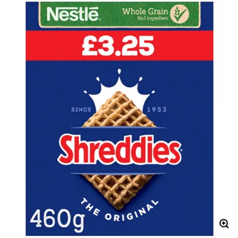 Nestlé Shreddies Original Malted Wheats Breakfast Cereal 460g