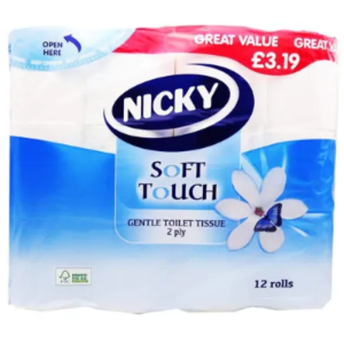 Nicky 12 Soft Touch Toilet Tissue