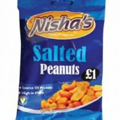 NISHAS SALTED PEANUTS PM£1 125G