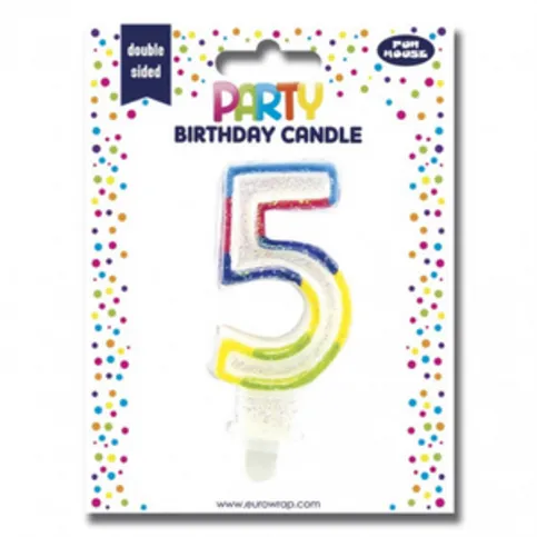 Number 5 Birthday Candle