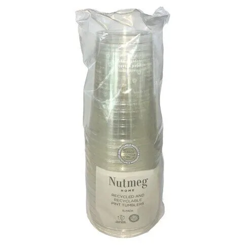 Nutmeg Home Pint Recyclable Plastic Tumbler 15pk