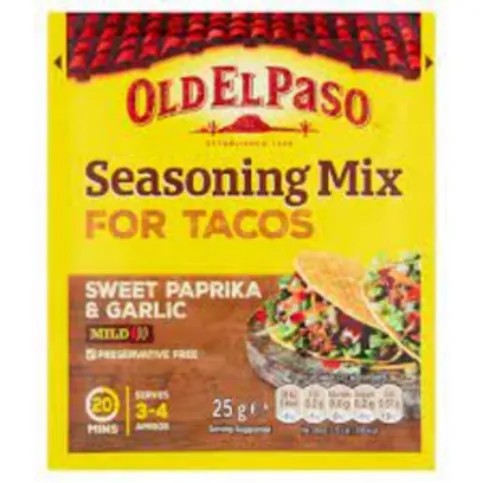 Old El Paso Seasoning Mix For Tacos Sweet Paprika & Garlic 25g