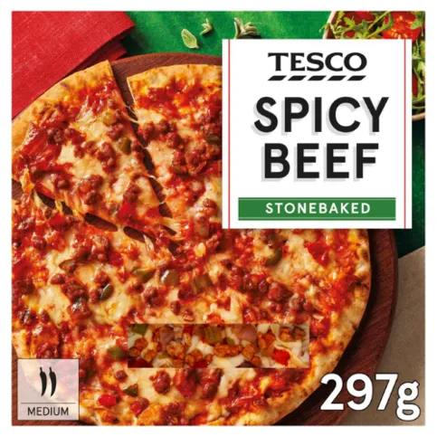 Tesco Stonebaked Mighty Meat Feast Pizza 327g