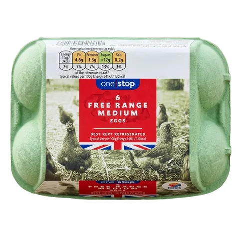 One Stop 6 Free Range Medium Eggs