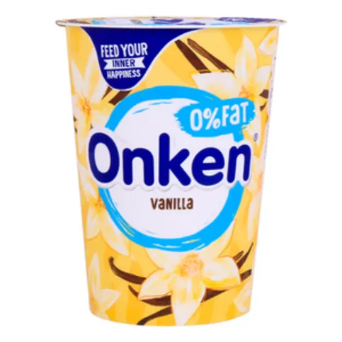 Onken Fat Free Biopot Vanilla Yoghurt 450g