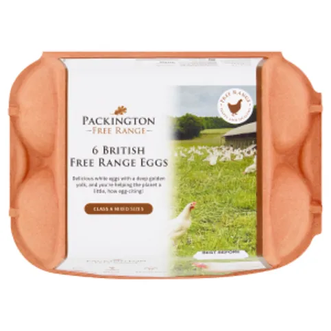 Packington Free Range British Free Range Eggs 6s