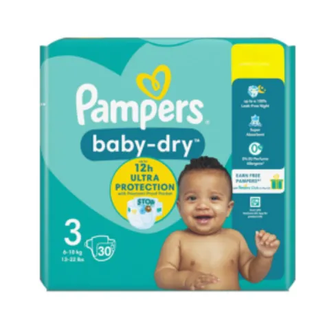 Pampers Baby Nappy Size 3 30s