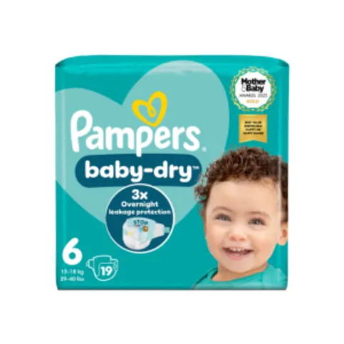 Pampers Baby Nappy Size 6 19s