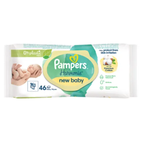 Pampers Harmonie New Baby Wipes 46s