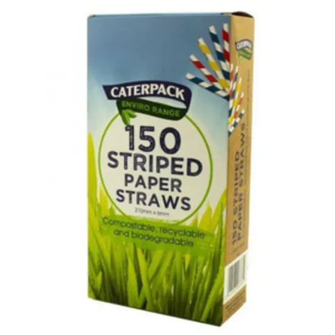 Robinson Young Caterpack Striped Paper Straws 150g