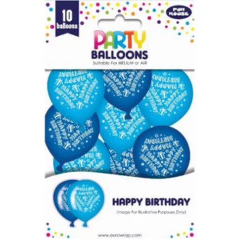 Party Blue Balloons 10 Pack