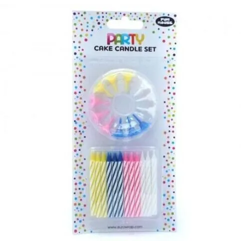 Party Cake Candle Set 24pk