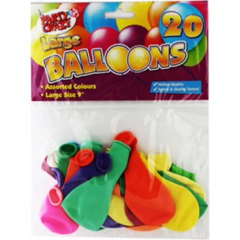 Party Crazy Large Balloons 20 Pack