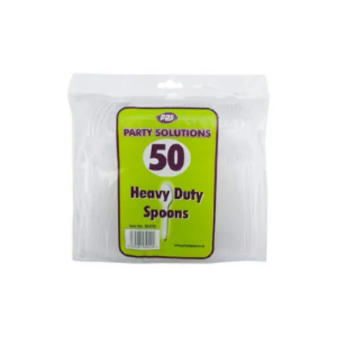 Party Heavy Duty Spoons 50 Pack