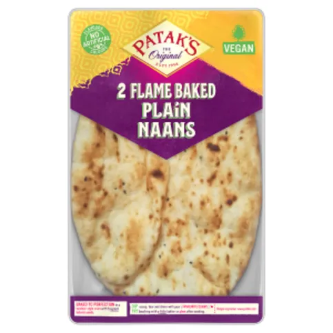 Patak's The Original 2 Flame Baked Plain Naans