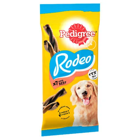 Pedigree Rodeo Dog Treats With Beef 8 Stick 123g