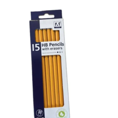 15 HB Pencils with Erasers